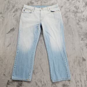 RL Ralph Lauren Jeans Womens 10 Blue Cropped Stovepipe Jean Mid Rise 5-Pocket